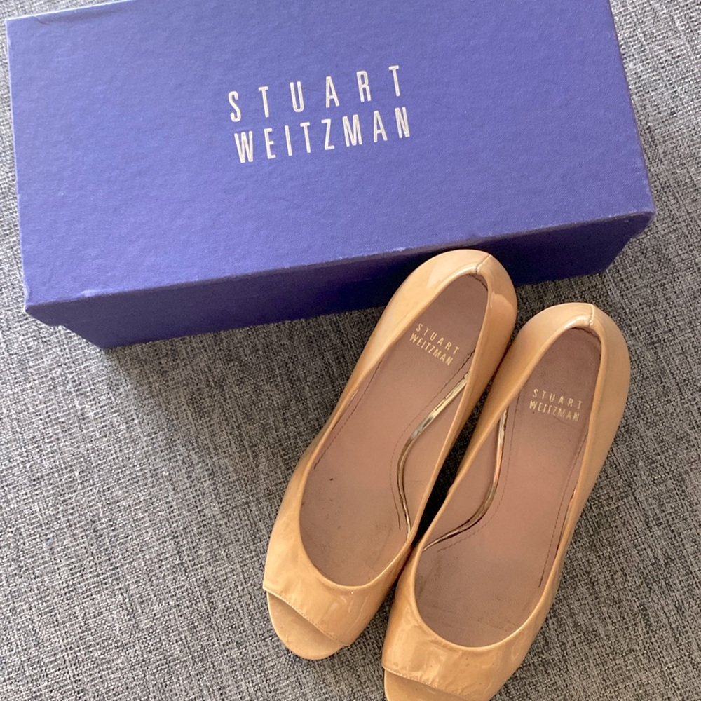 Designer peep toe heels